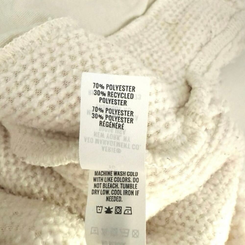 Aerie snap Sherpa pullover oversized sweater cream women’s size XL x large - Picture 6 of 11
